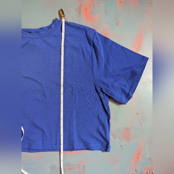 💙 ROSIO 💙 Indigo Cropped Tee - Picture 2 of 6
